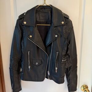 BLANK NYC Ladies XS NEW! Black Faux Leather Moto Jacket- Fantastic!!!